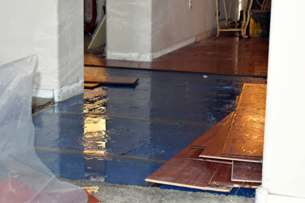 Professional Storm Water Damage Restoration technician working in Stevens Point, WI